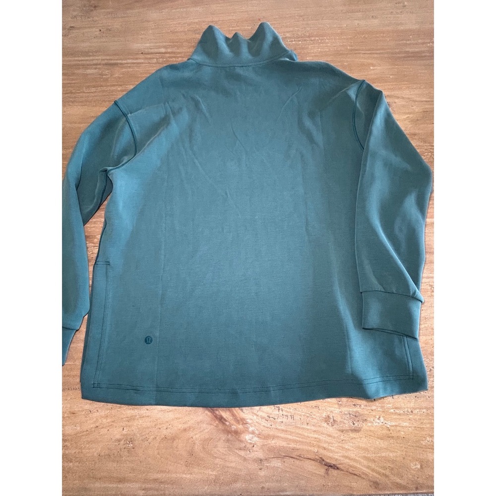 Lululemon Mock Neck Long Sleeve Pullover Teal Green‎ LW3HS4S Size 8